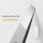 Пінцет скошений для корекції брів #1, сріблястий . - Зображення 3