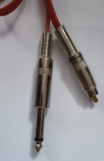 Кліпкорд/шнур силіконовий  роз'єм RCA, червоний. - Зображення 3